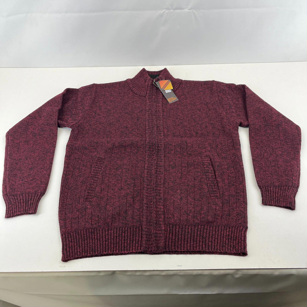 Raphael Valencino Thermal Fleece Lined Jacket Maroon Long Sleeve Mens L - New