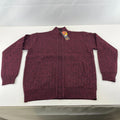 Raphael Valencino Thermal Fleece Lined Jacket Maroon Long Sleeve Mens L - New
