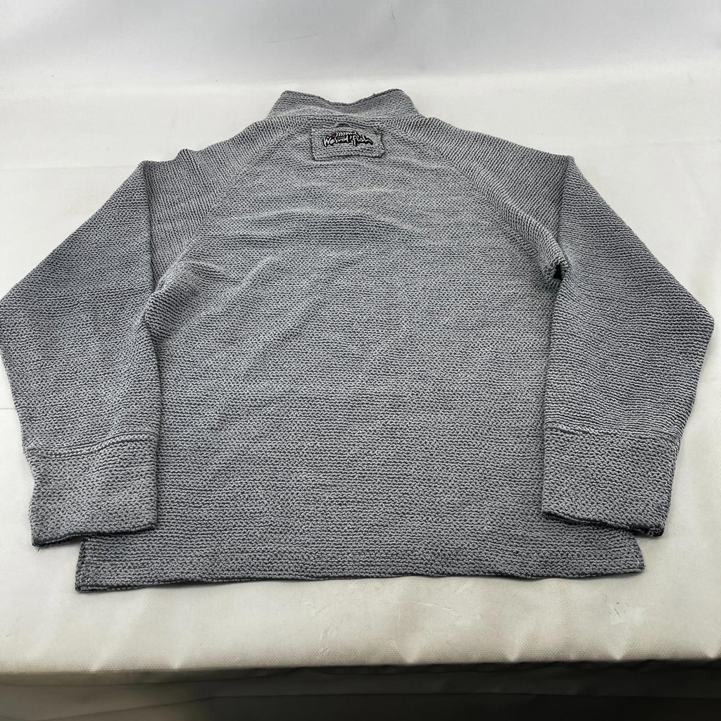 Weird Fish Mens Grey Quarter Zip Jumper Macaroni Pullover size Small