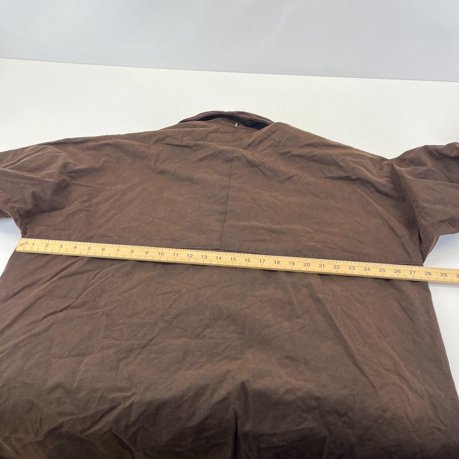 Royal Paddock Men’s Brown Waxed Jacket size 2XL Equine Hiking Dog Walking