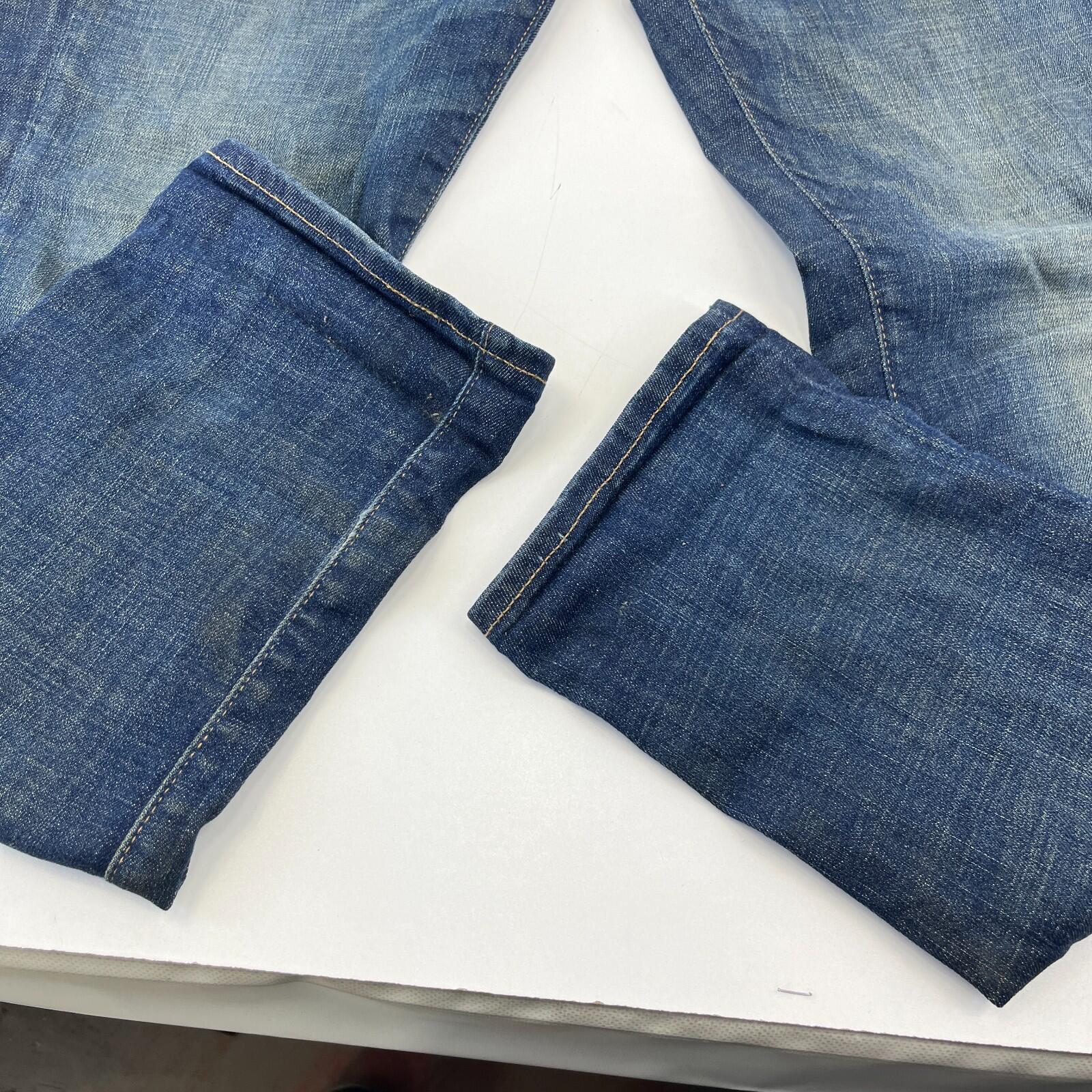 Levis 511 Distressed Slim Fit Jeans W32 L30 Blue Denim Straight Leg Mens Casual