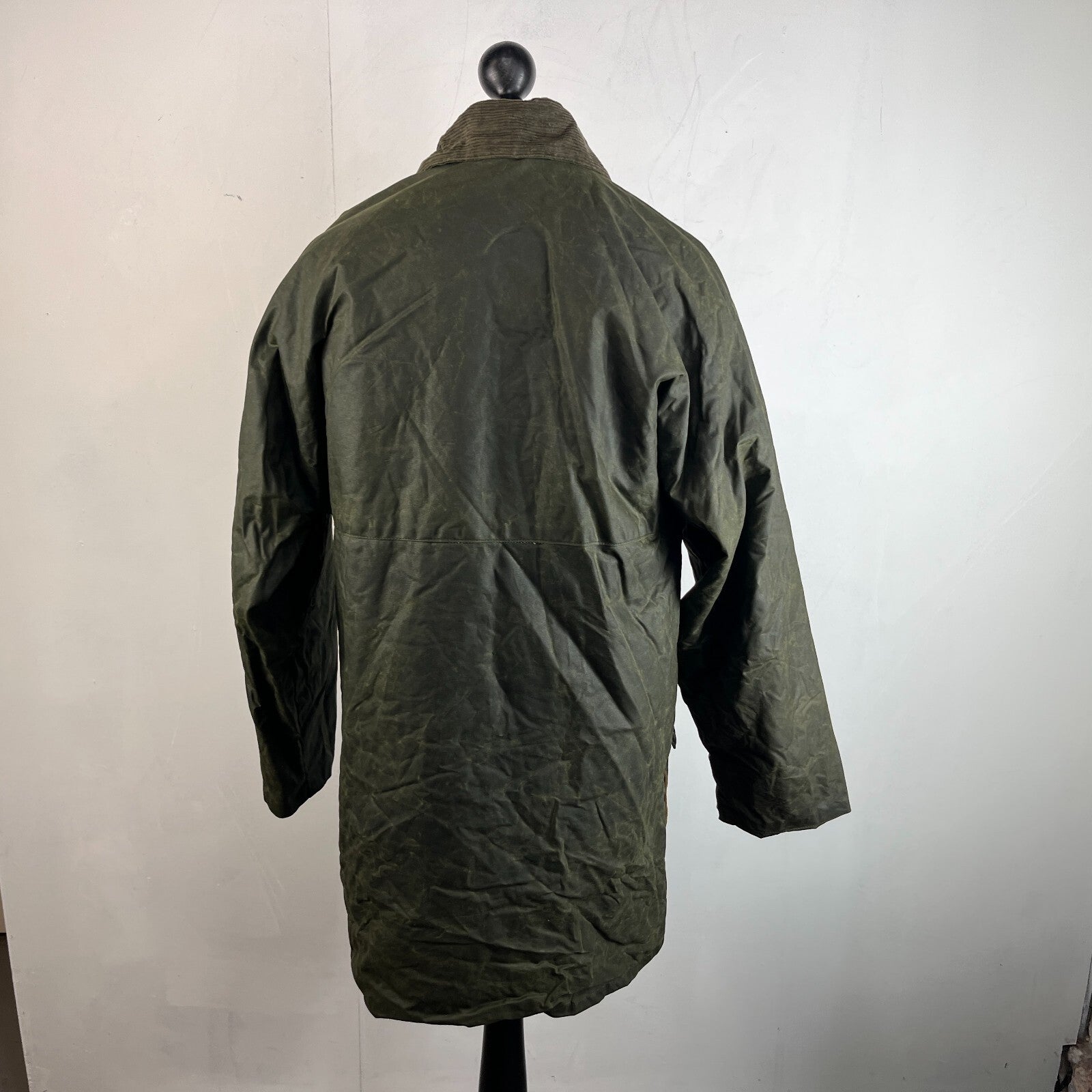 Shades Country & Casual Wax Jacket Mens size M Green Waxed Coat Made in the UK