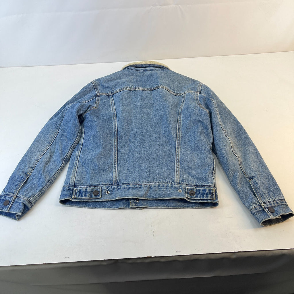 Levi’s Men’s Sherpa Lined Denim Trucker Jacket Blue Jean Coat size Small