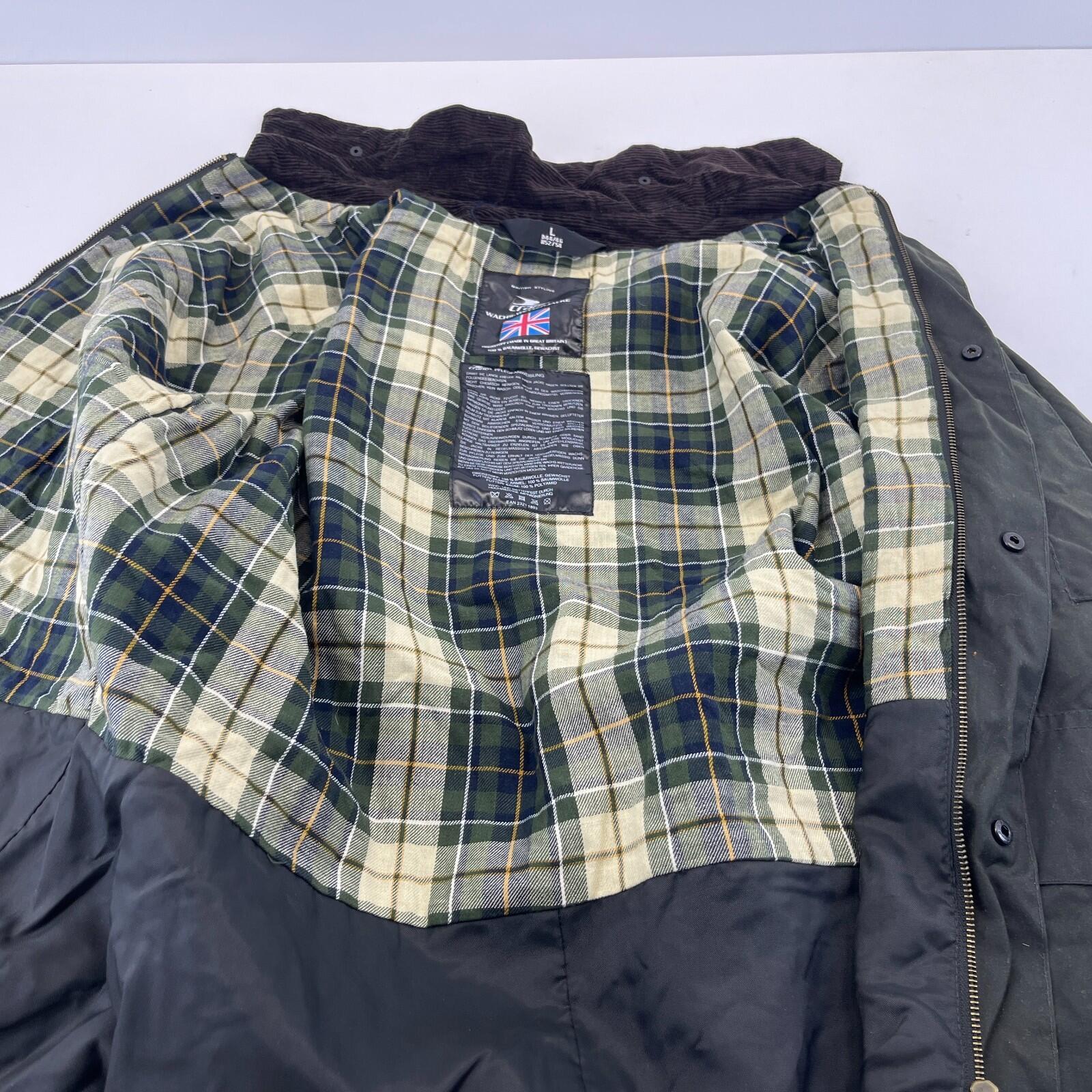 Crane Wax Jacket in Dark Green Waxed Cotton size Large