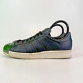 Adidas Superstar Dark Chrome Shell Toes Black Leather White Sole UK size 5