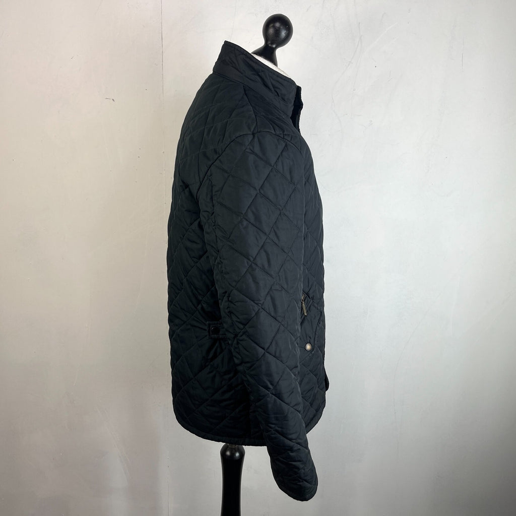 Barbour Chelsea Sportsquilt Jacket in Black Men's size Small