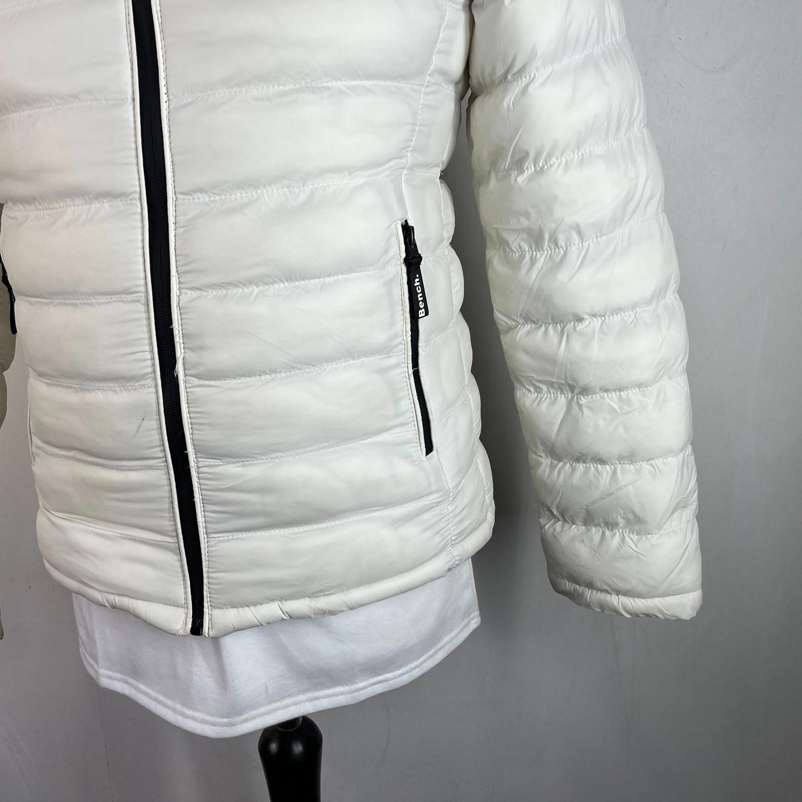 Bench White Quilted Puffer Jacket Women's size 12 (medium) Style Ludlow3