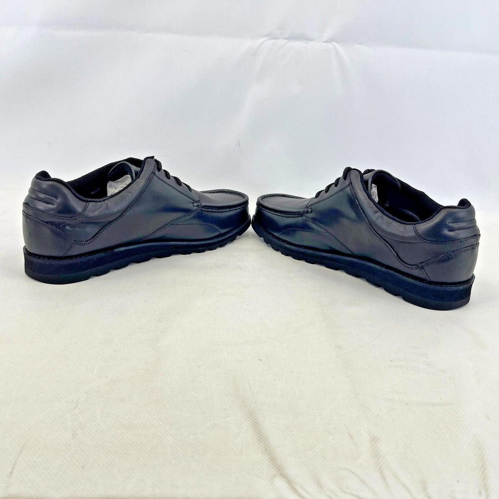 Pretty Green Harrow Lace Up Shoes Moccasin Loafers Men's Black Leather size 9.5