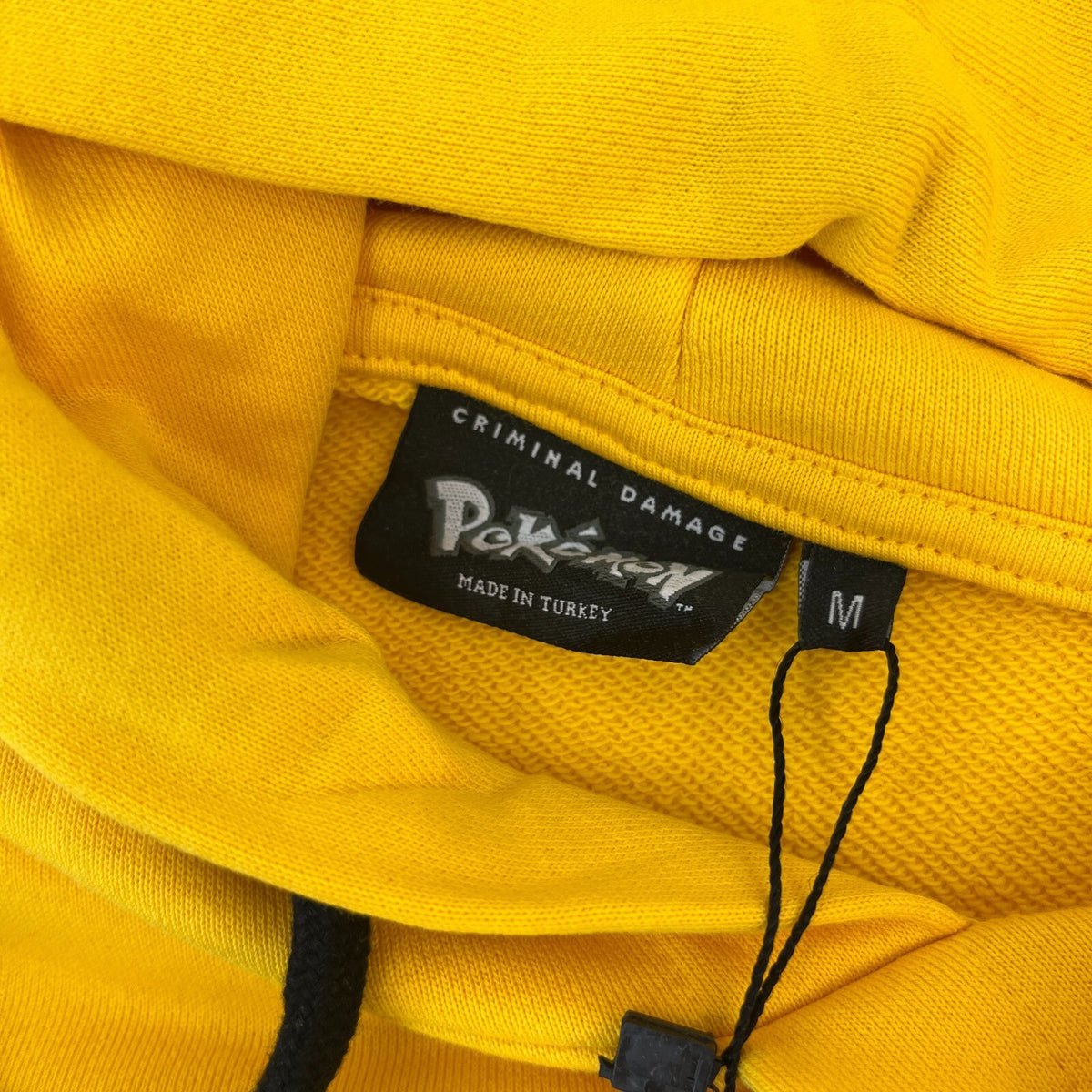 Criminal Damage Pokemon Hoodie Pikachu Yellow size M Oversized - New With Tags