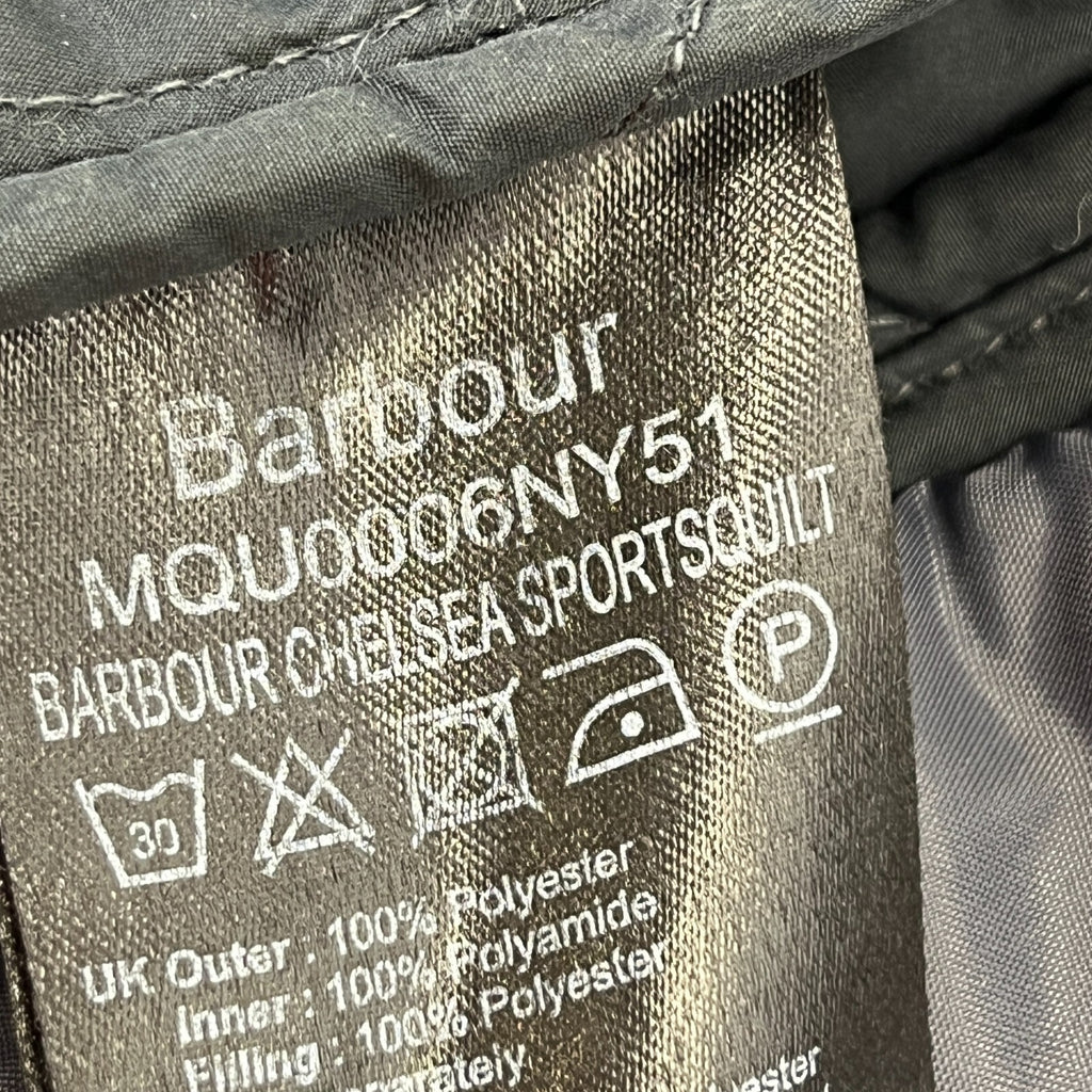 Barbour Chelsea Sportsquilt Jacket in Black Men's size Small