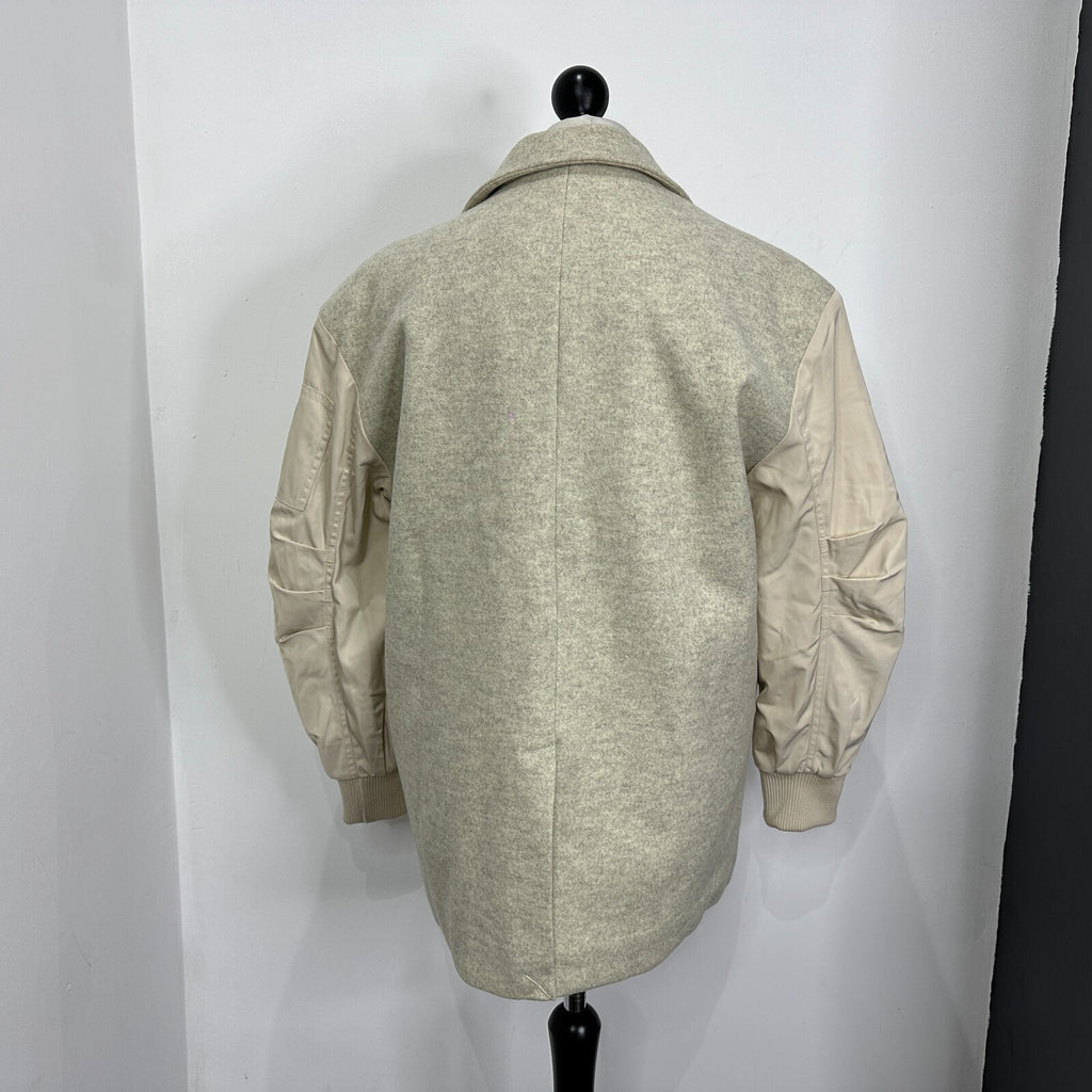 Nasty Gal Oversized Coat Jacket in Cream UK size 10 - Quilt Lined & Super Soft