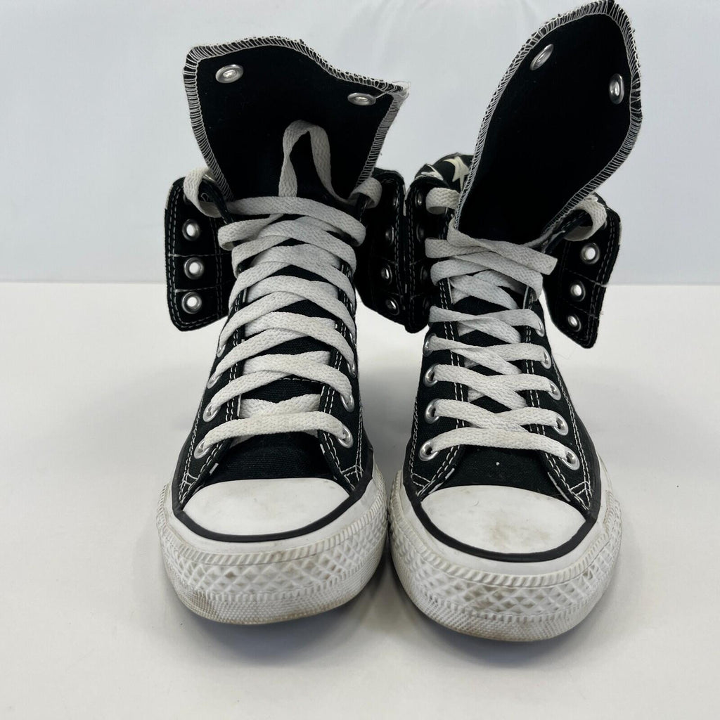Converse X High Roll Top Trainers Black with White Stars size UK 4 EU 36.5