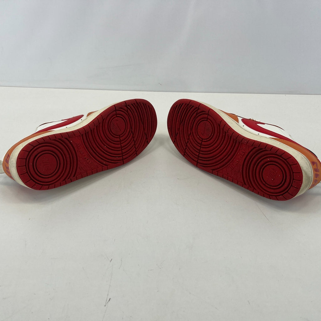 Nike Court Borough 2 Trainers UK size 4.5 White Orange Red