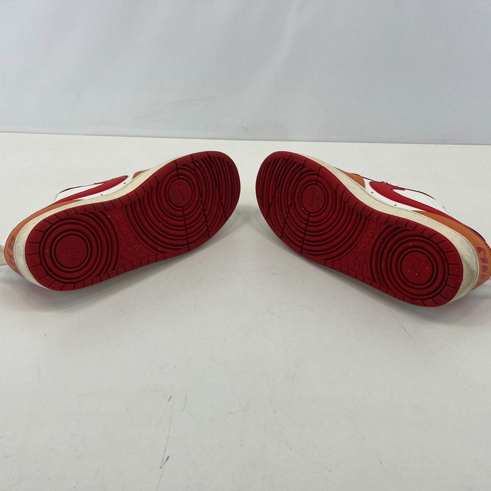 Nike Court Borough 2 Trainers UK size 4.5 White Orange Red