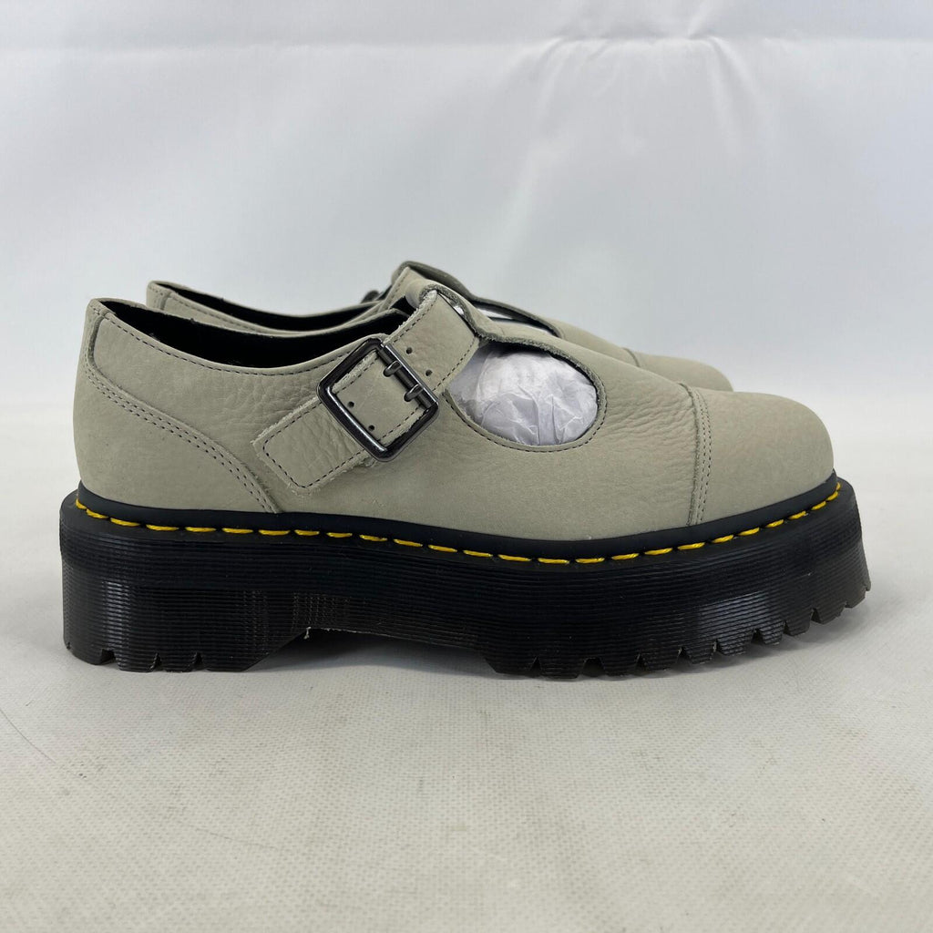 Dr. Martens Bethan Nubuck Leather Platform Mary Jane Shoes UK 8 EU42 Mint Green
