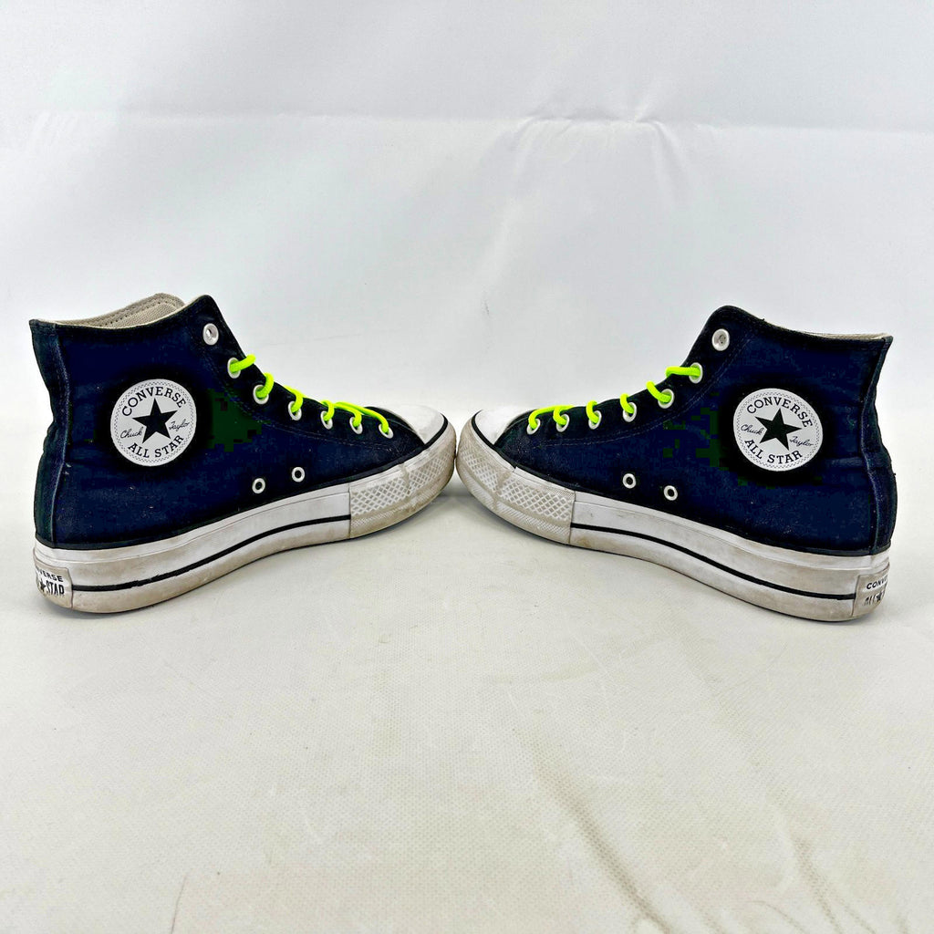 Converse Platform Lift Black Hi Tops Trainers Chuck Taylor All Stars Size UK 8