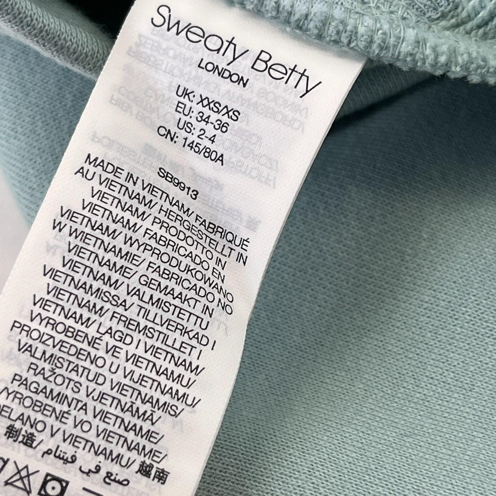 Sweaty Betty Longline Soft Feel Hoodie Mint Green size XS Oversized