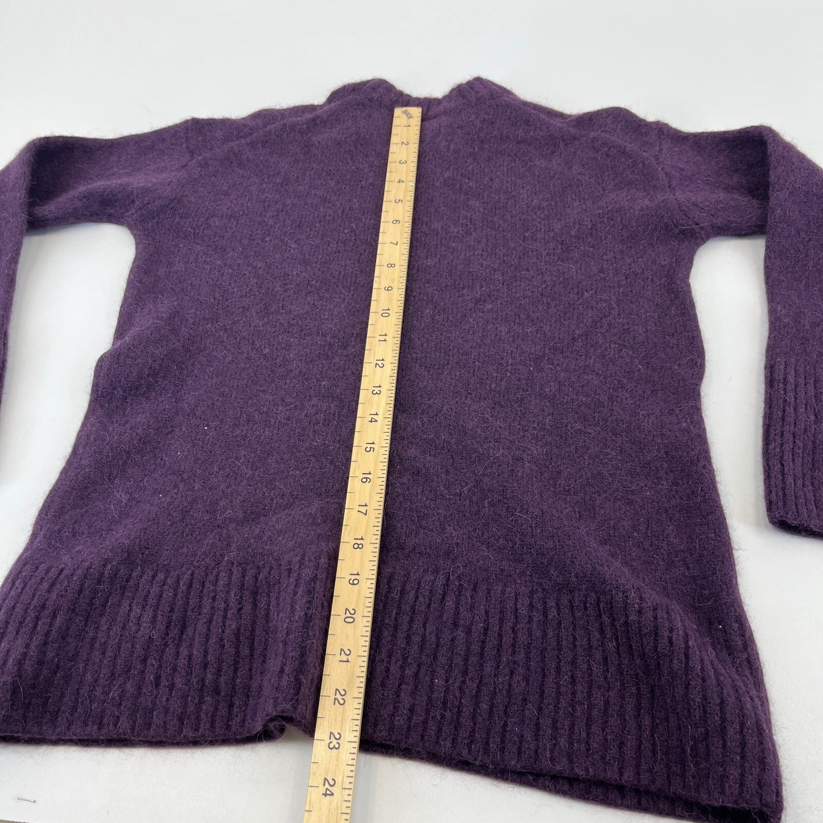 Sweaty Betty Alpine Wool Crew Neck Jumper Sweater in Purple size XXS/6 Alpaca