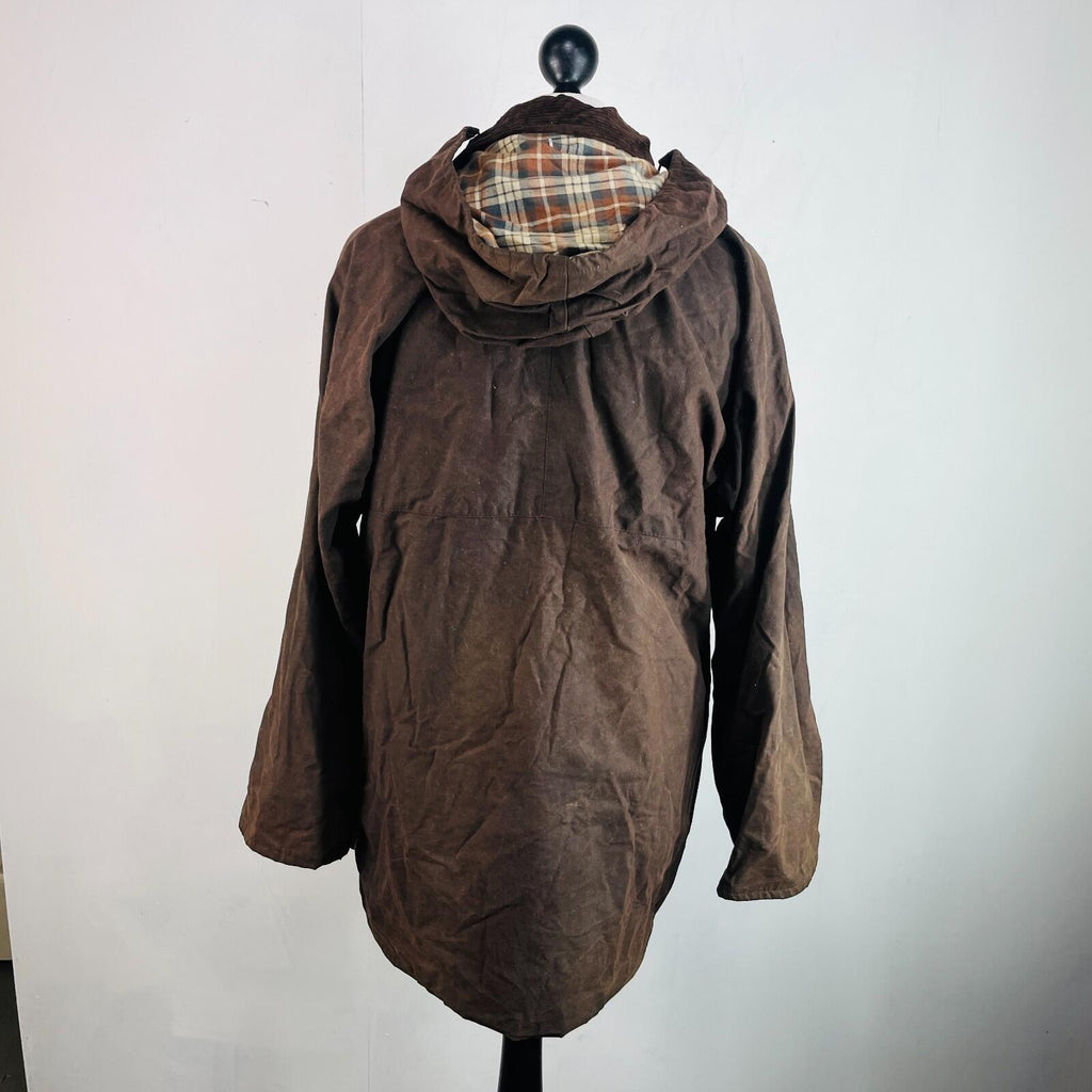Everdeen Squire Women’s Brown Waxed Cotton Jacket with Hood size XL
