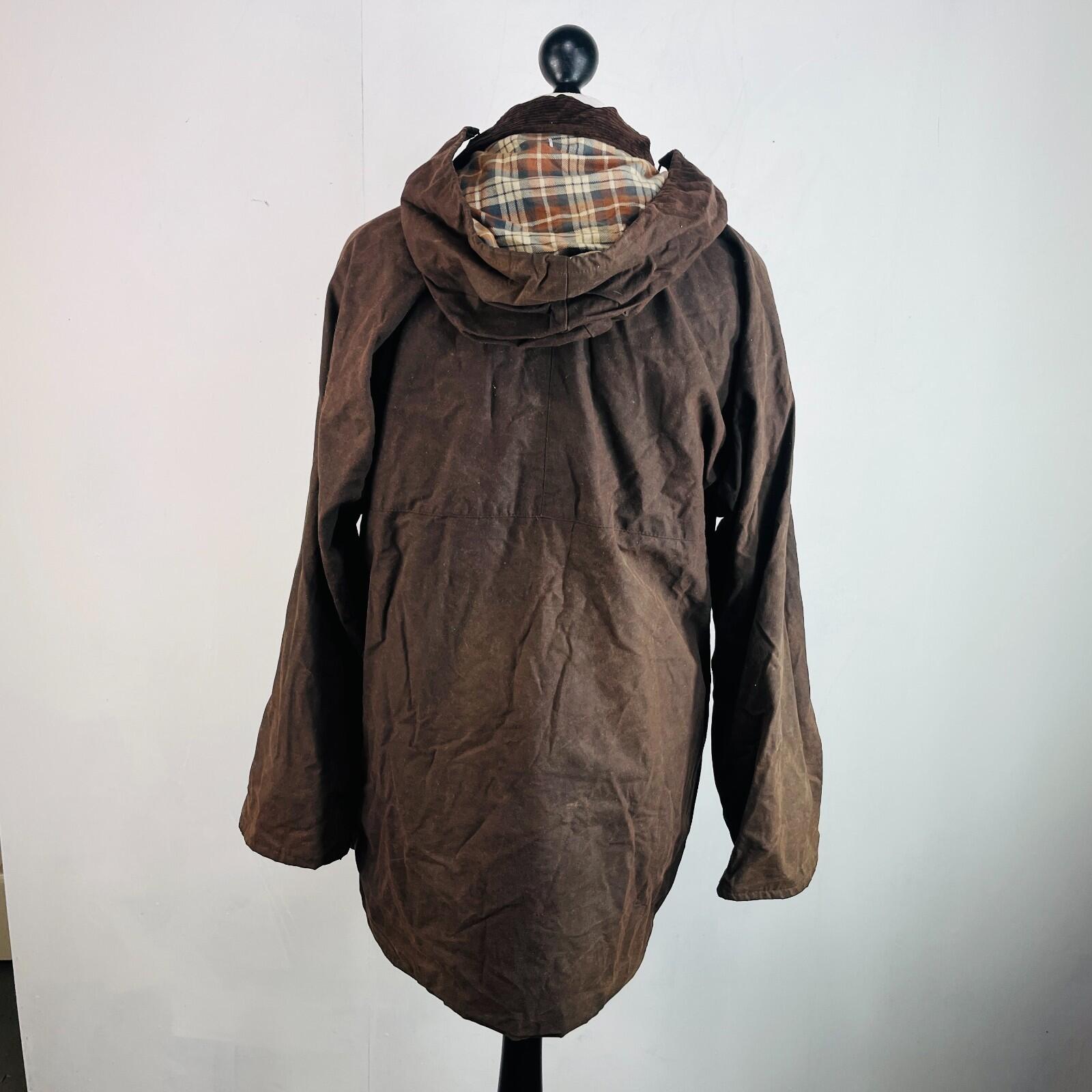 Everdeen Squire Women’s Brown Waxed Cotton Jacket with Hood size XL