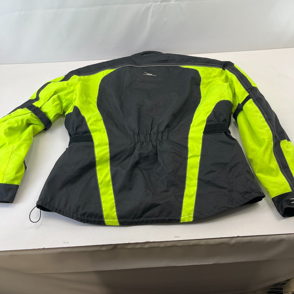 Crane Road Motorcycle Jacket Mens Black/Fluro with Removable Lining size XL
