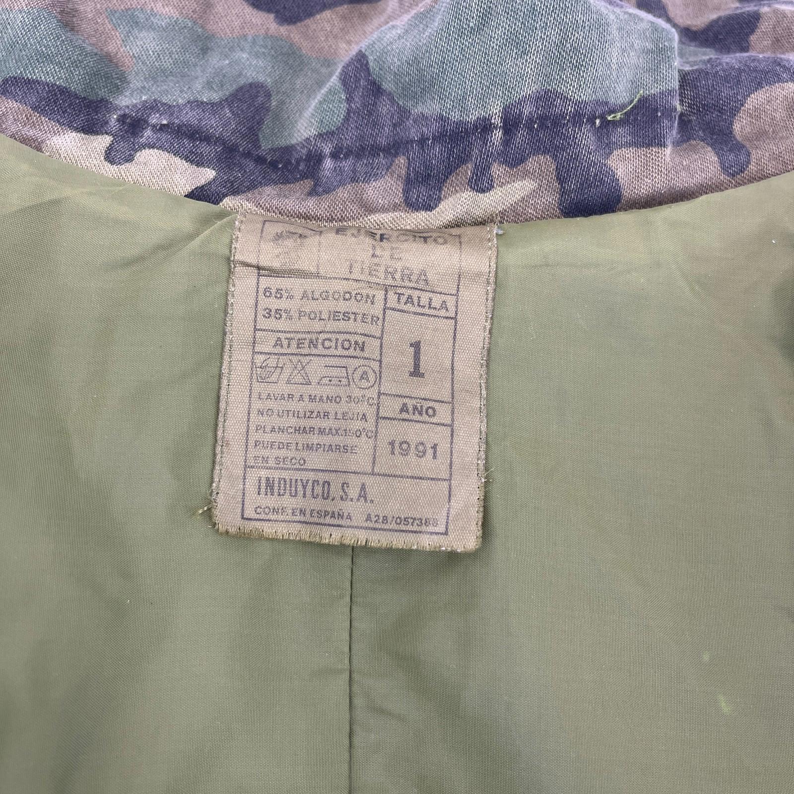 Spanish Military Army Issue Waterproof Combat Jacket Woodland Camouflage size L