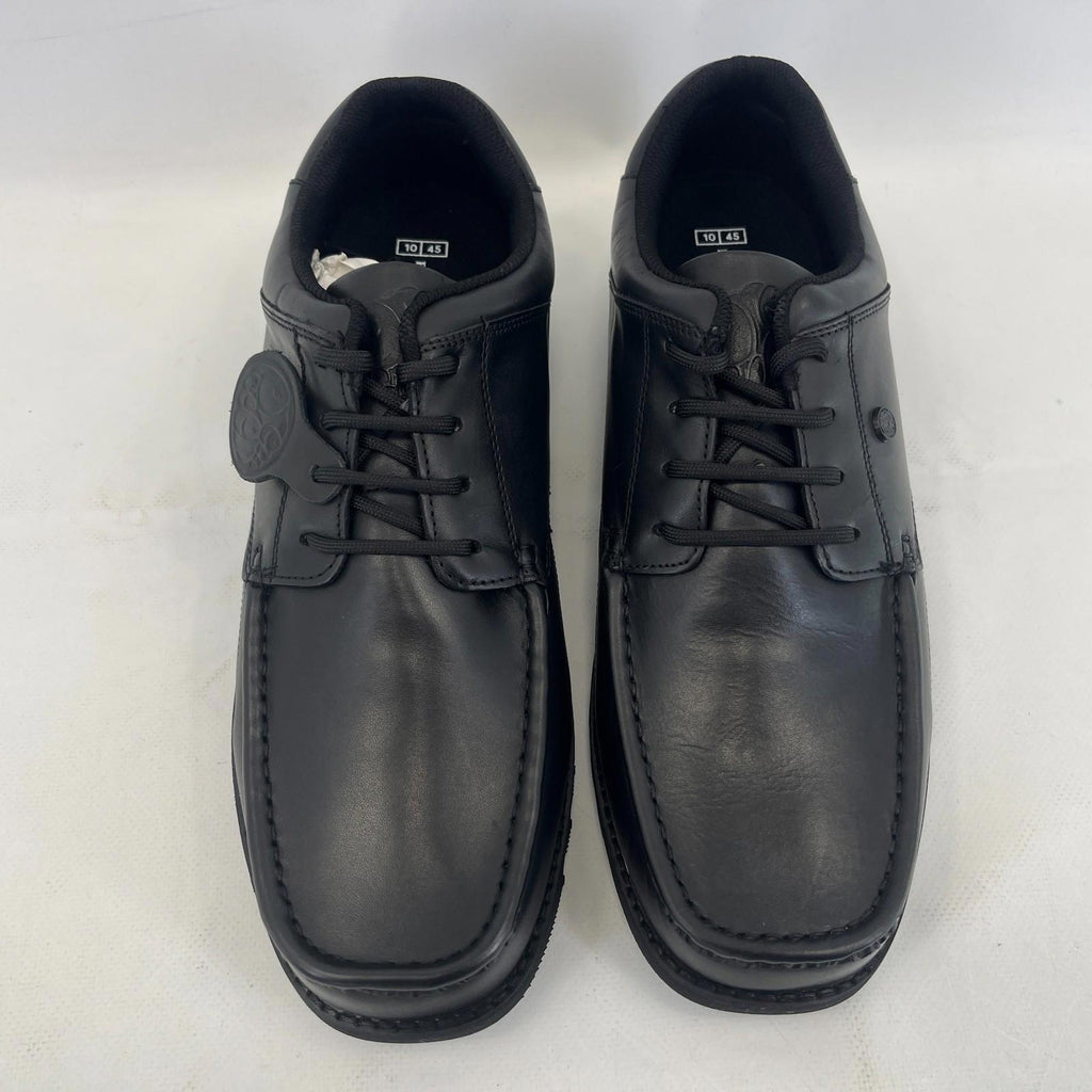Pretty Green Harrow Lace Up Shoes Moccasin Loafers Men's Black Leather size 10