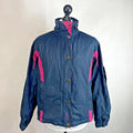 Joules Waterproof Hiking Jacket Raincoat Women’s Size 18 Navy Blue & Pink Coast