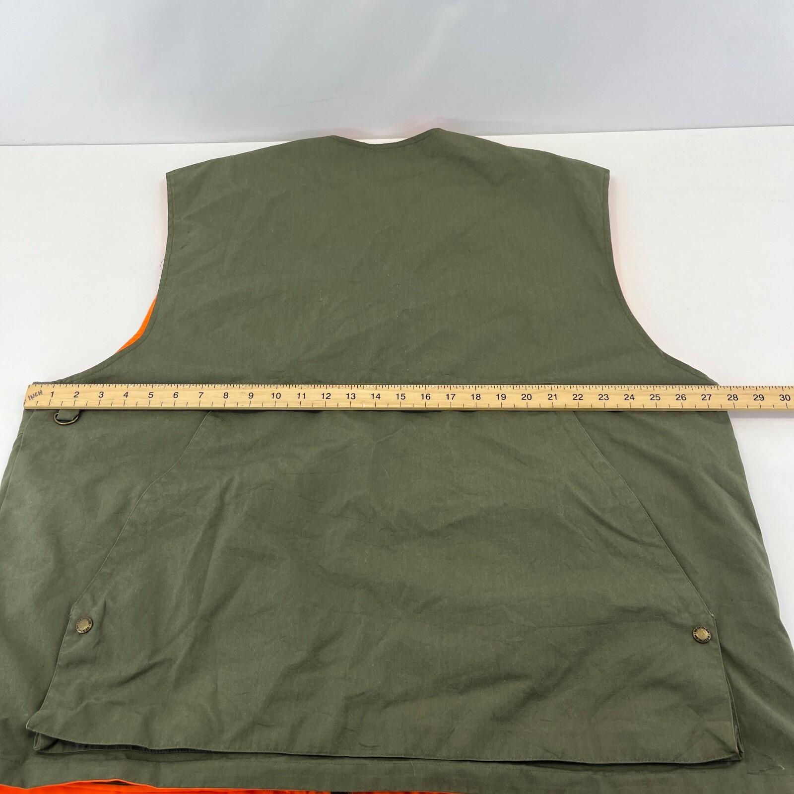 Geo Logic Men's Reversible Green/Orange Shooting Vest Gilet Body Warmer size 3XL
