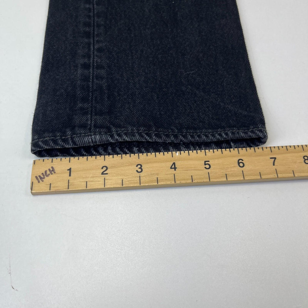 Levi 501 Jeans Black Denim Slim Straight Fit Women's W29" L30"