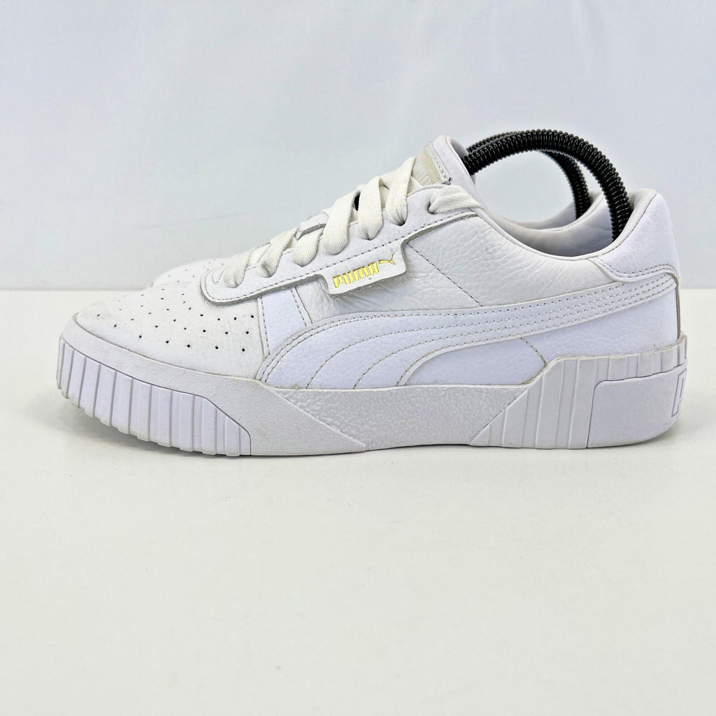 Puma Cali Chunky White Leather Trainers size UK 6  EU 39