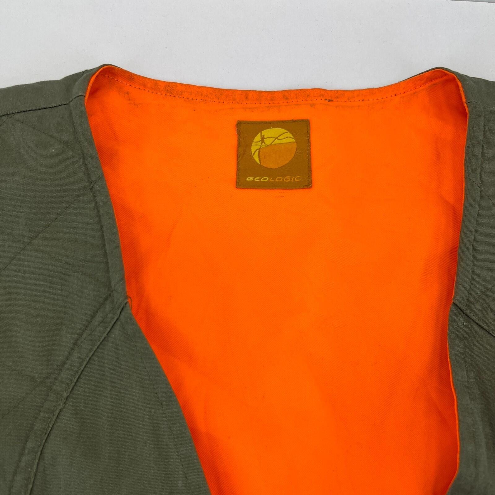 Geo Logic Men's Reversible Green/Orange Shooting Vest Gilet Body Warmer size 3XL