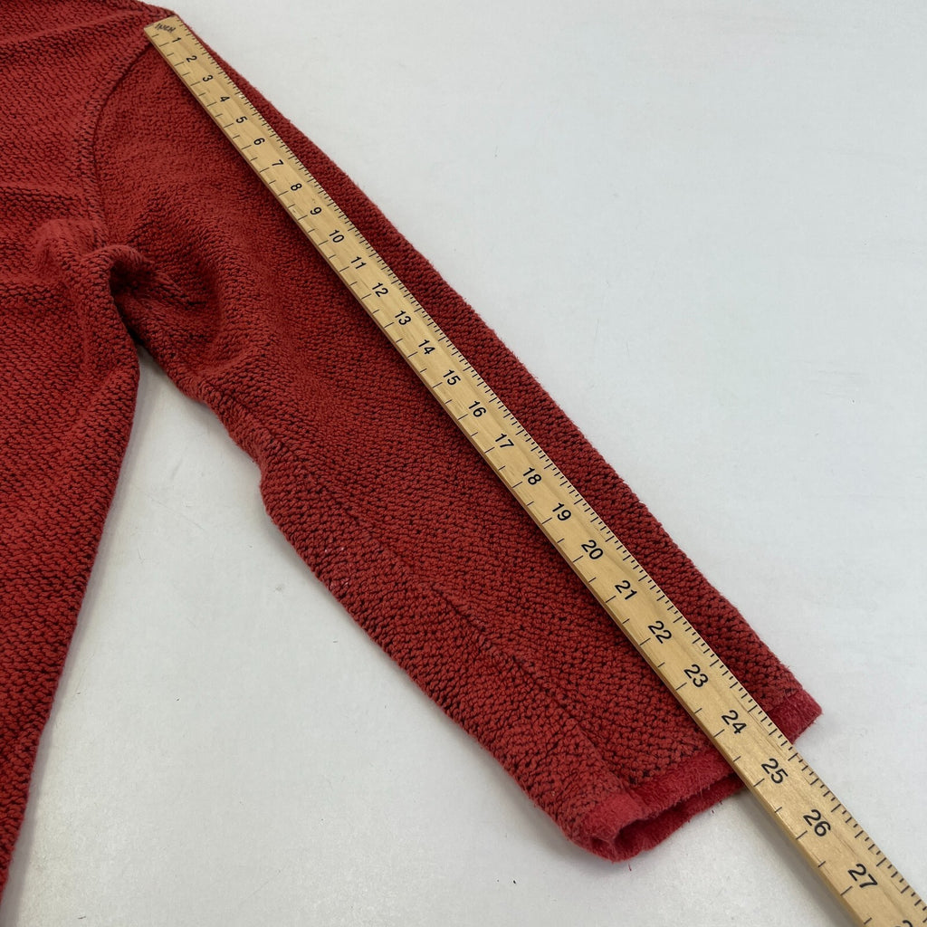 Weird Fish Macaroni 1/4 Zip Waffle Knit Jumper Pullover Mens 2XL Terracotta Red