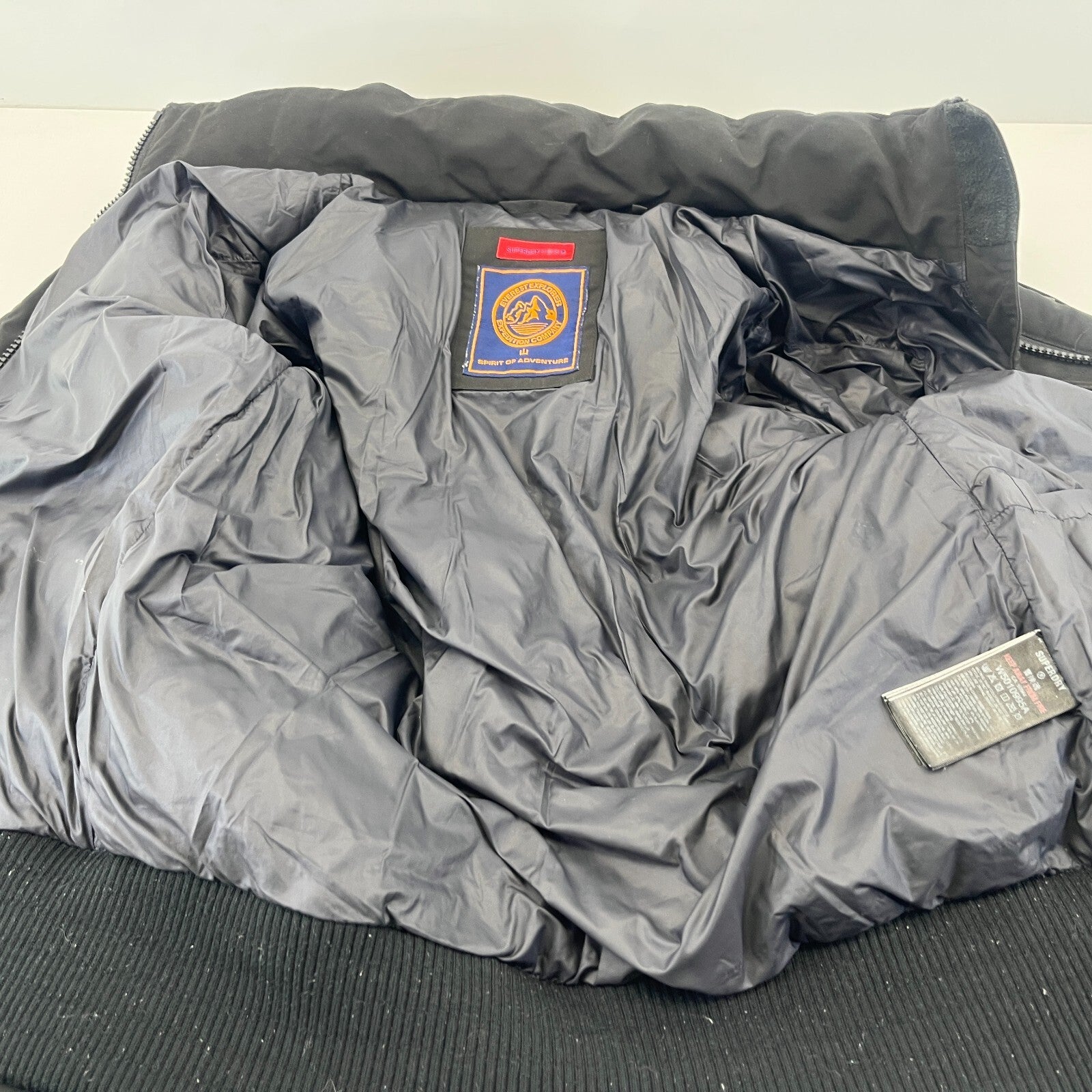 Superdry Everest Mountain Parka in Black with Hood UK Women's size 12