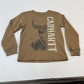 Carhartt Kids Khaki Brown Graphic Print Long Sleeve T-Shirt size 5 years - New