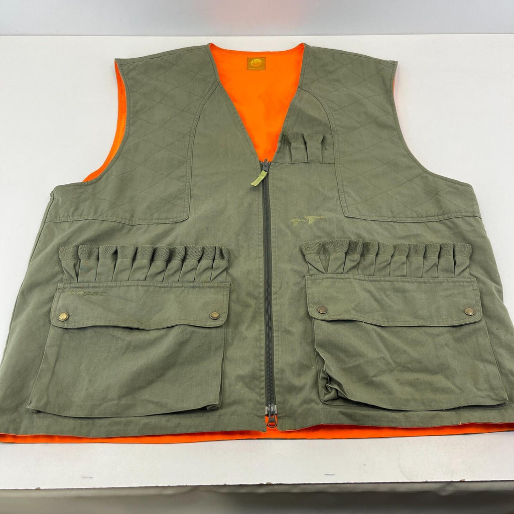 Geo Logic Men's Reversible Green/Orange Shooting Vest Gilet Body Warmer size 3XL