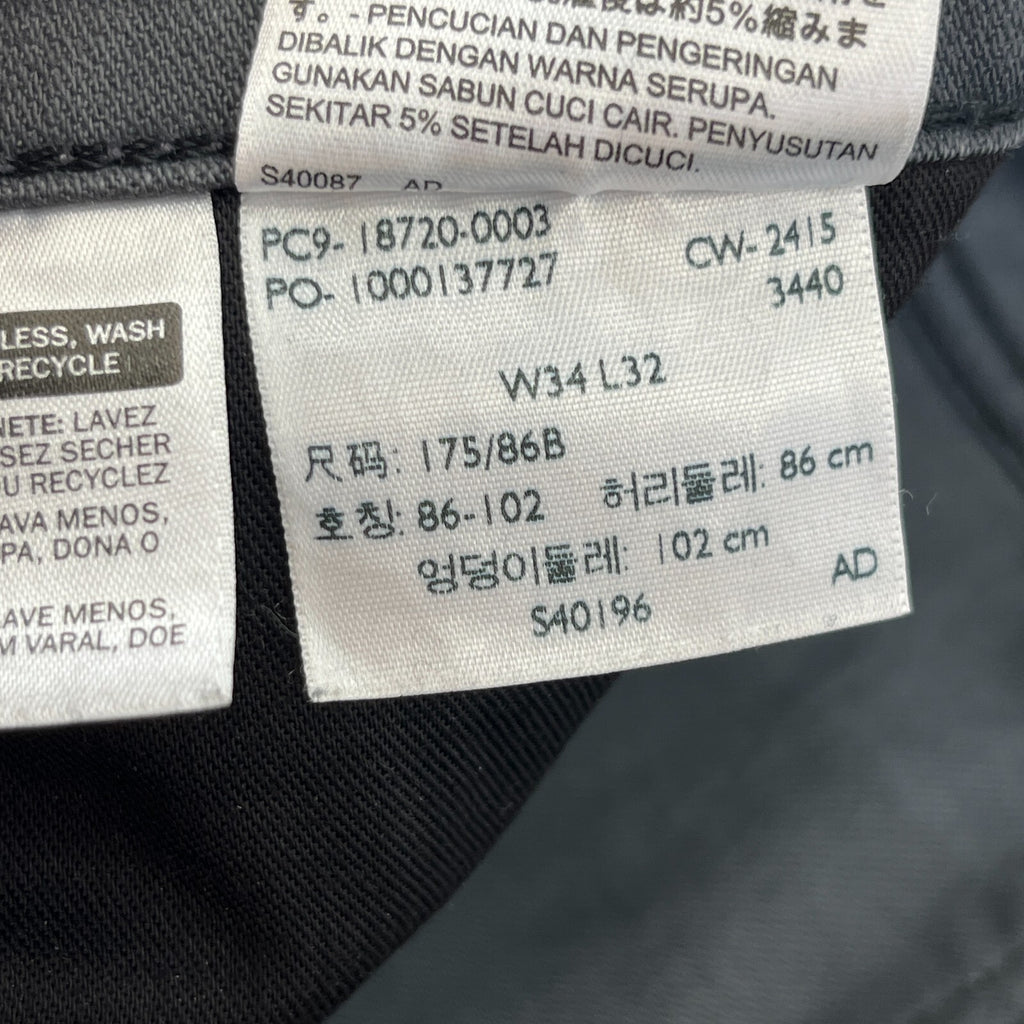 Levi’s Heavy Denim Chinos Dark Grey Straight Leg Chino W34" L32"