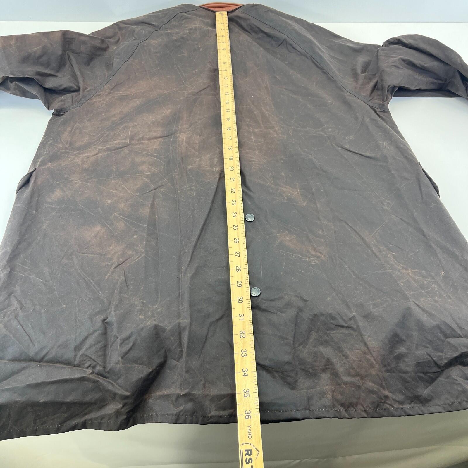 Toggi Wax Jacket Overcoat size L Brown Equine Horses Hunting Country Walking