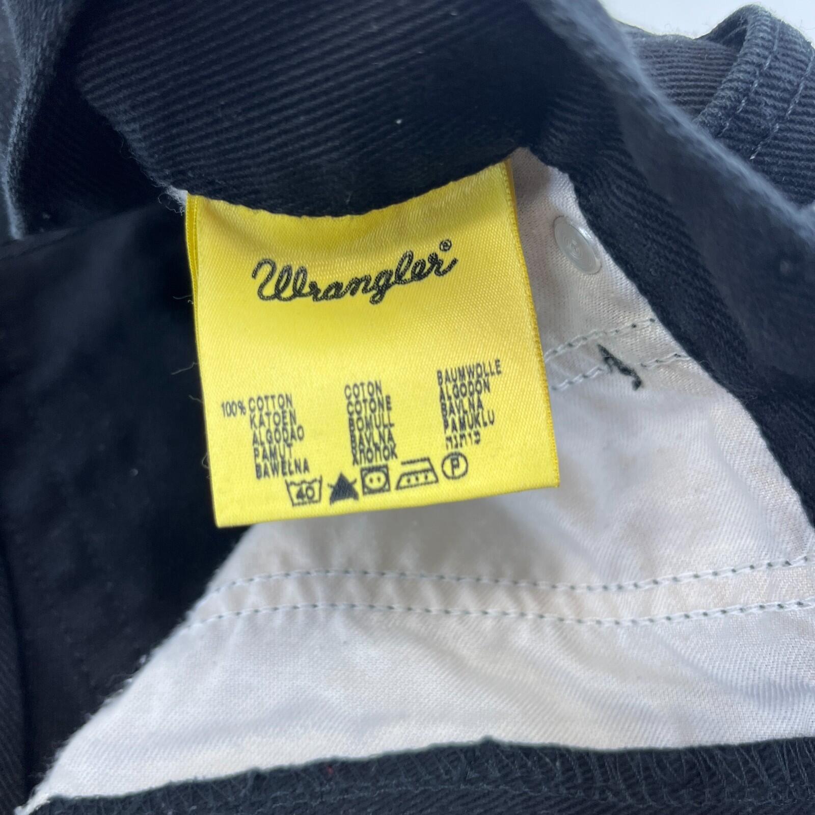 Wrangler Texas Straight Leg Jeans in Black 100% Cotton Waist 38" Leg 34" W38 L34