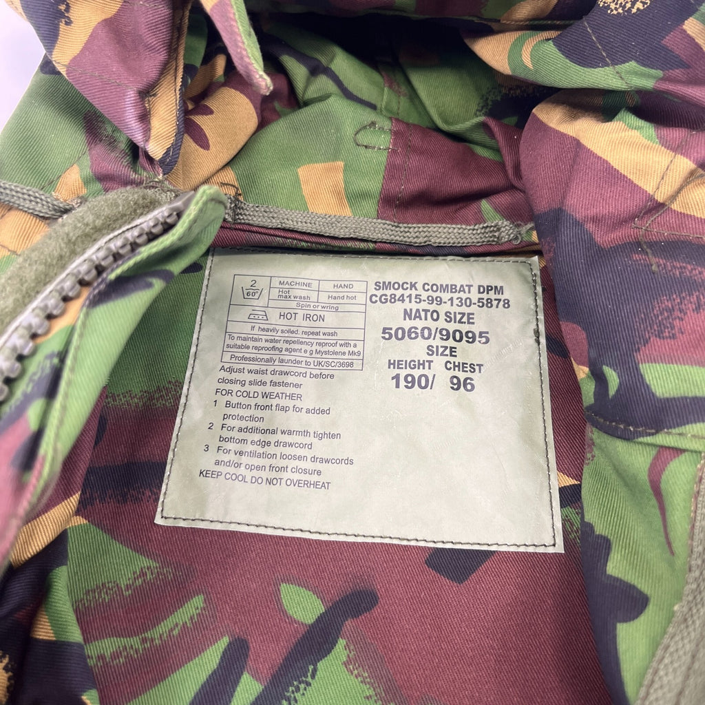 British Army Issue Woodland DPM Hooded Combat Smock Windproof 190/96 Fishing New