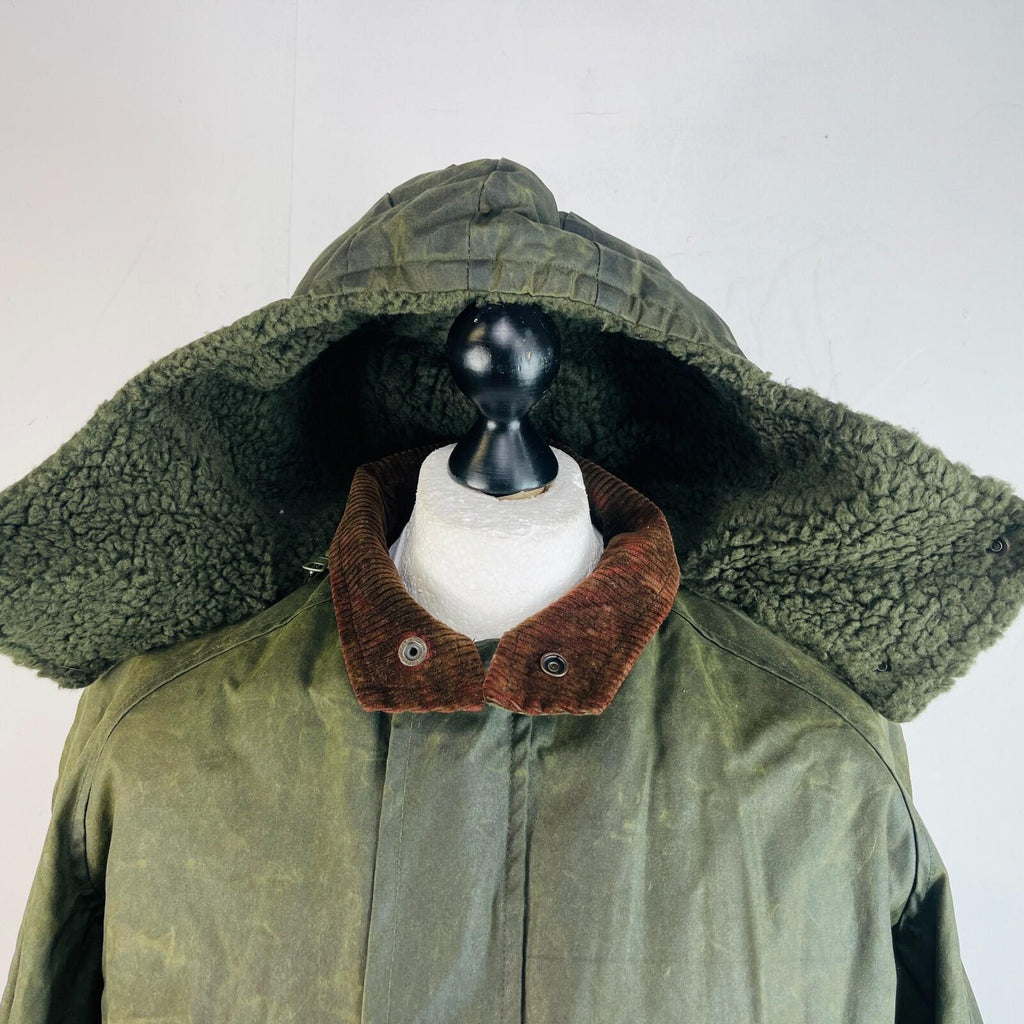 Monchaux Sport Men's Wax Jacket in Green with Removable Fleece Liner size Medium