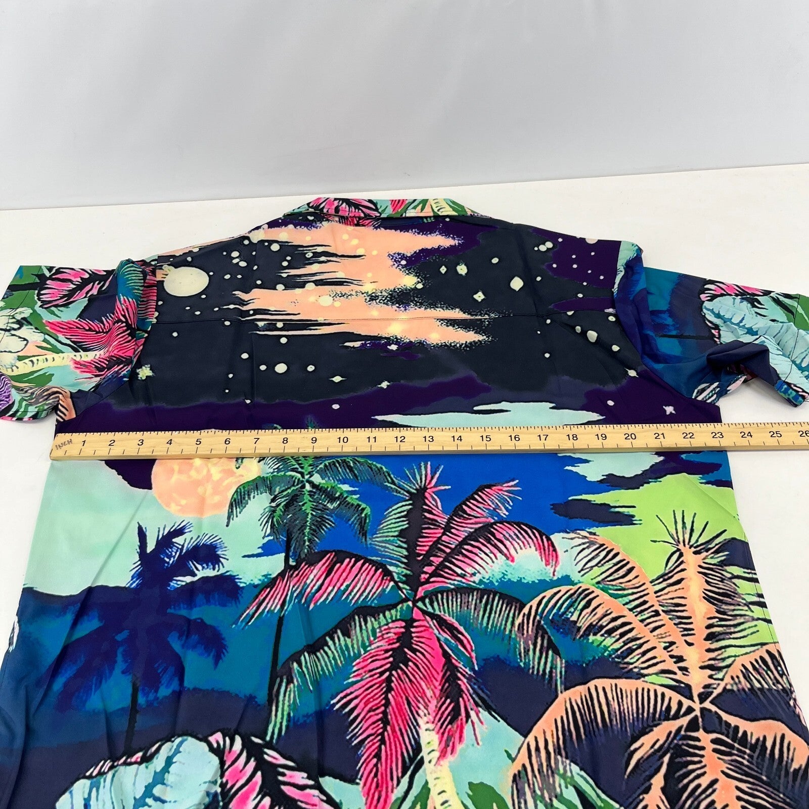 Tide Gloomy Bear AOP Short Sleeve Shirt Beach Palms Print size L - Sh*te Shirt