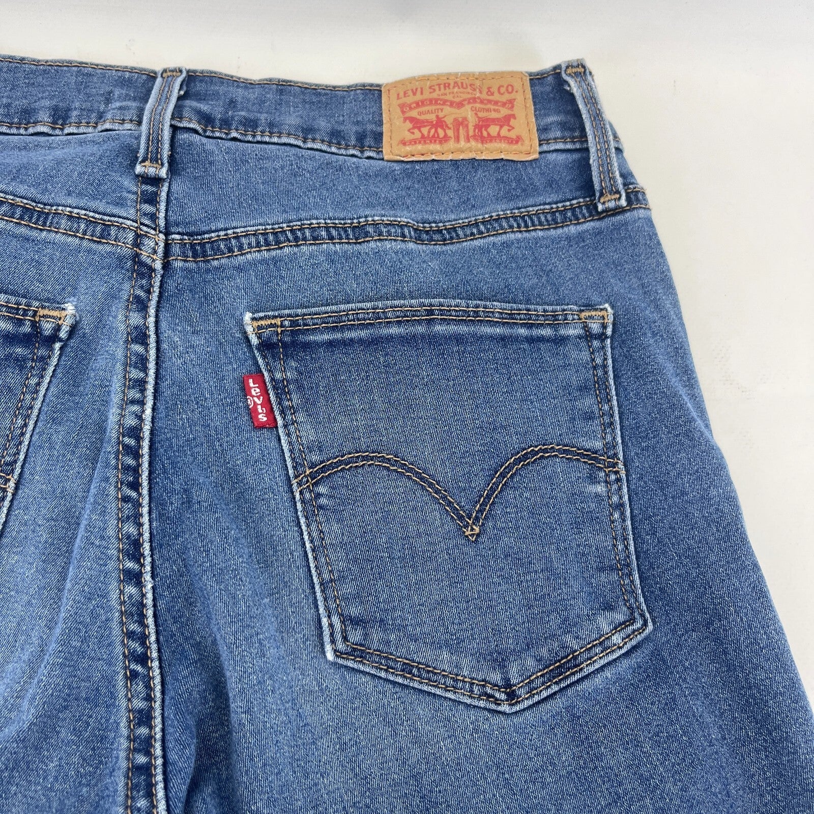 Levi's Slimming Skinny Stretch Jeans Women's W28" L32" Mid Blue Denim