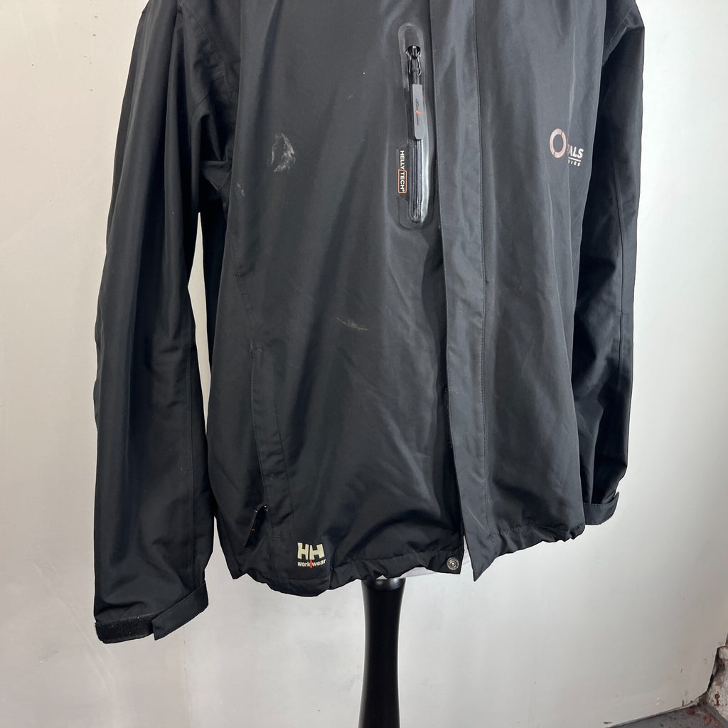 Helly Hansen Helly Tech Workwear Hooded Waterproof Jacket in Black size XL