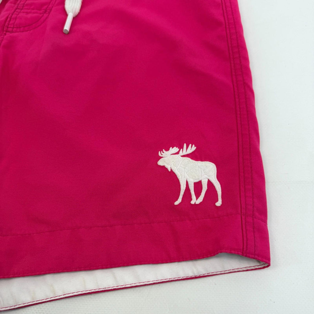 Abercrombie & Fitch Men's Shorts Bright Pink Beach Board Swim Trunks size L Slim