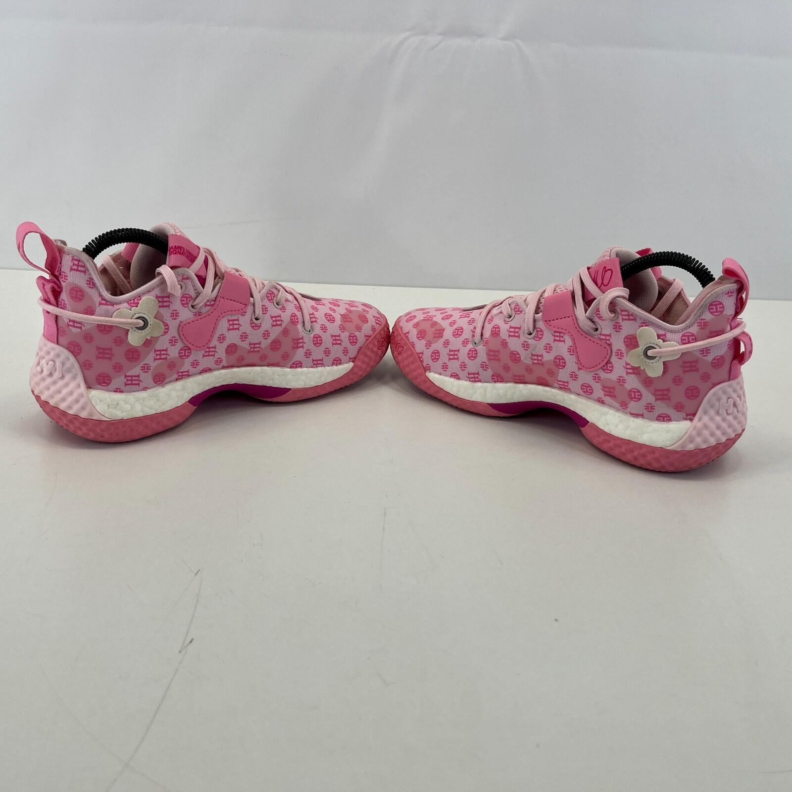 Adidas Men's Harden Vol.6 Trainers Shoes Sneakers Pink Basketball Court size 4