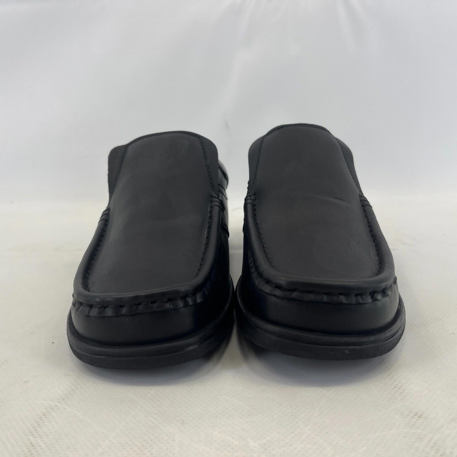 Pretty Green Waltham Slip On Shoes Moccasin Loafers Men's Black Leather size 7