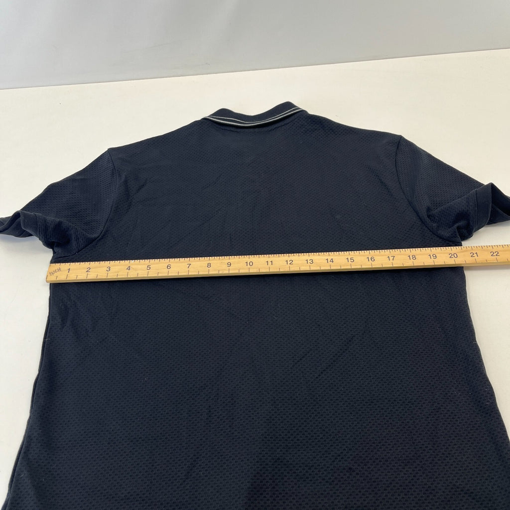 Hugo Boss Men's Heavyweight Cotton Polo Shirt in Black size Medium