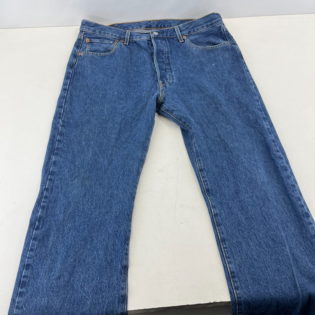 Authentic Men's Levi 501 Jeans - Straight Leg - Blue - W36" L32" - VGC