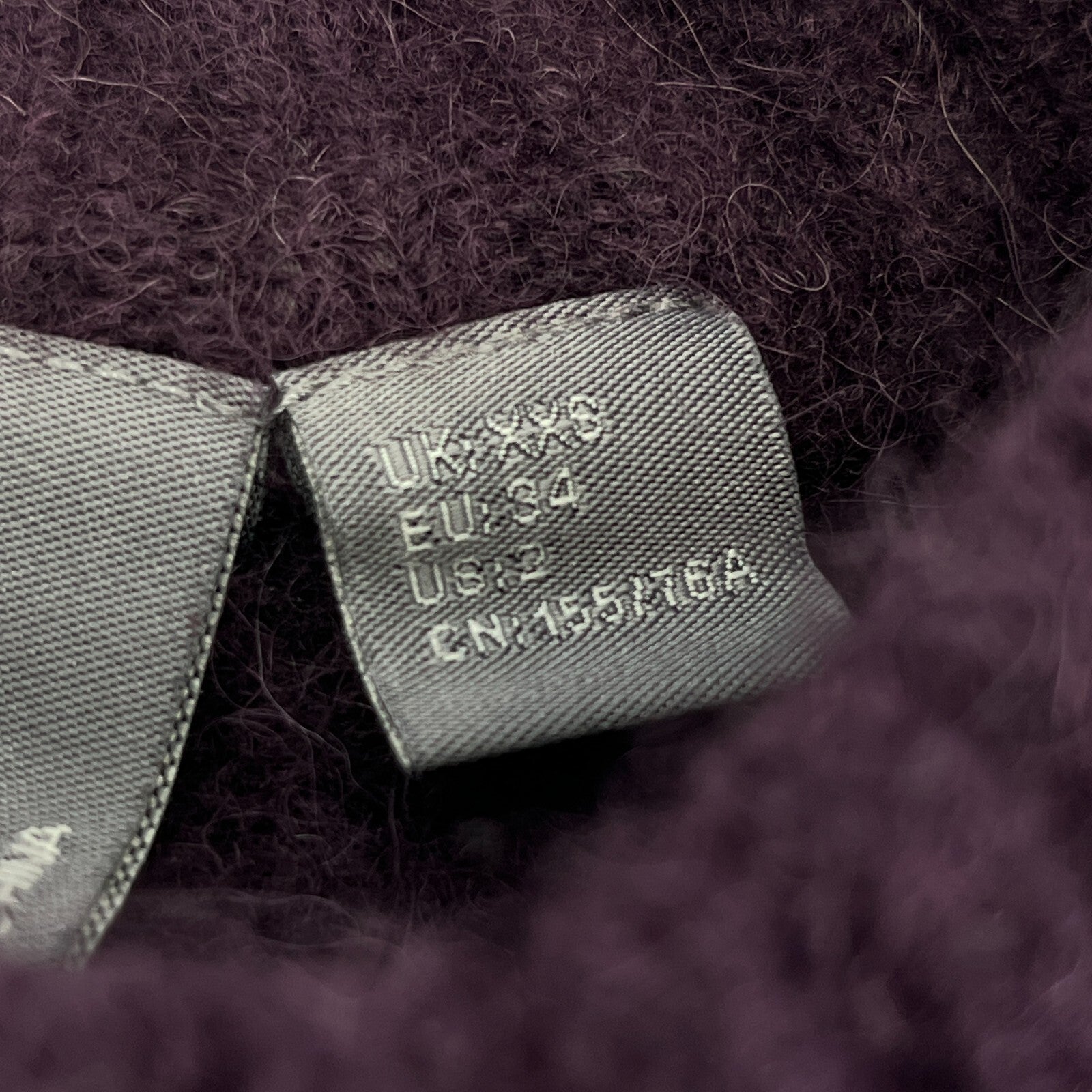 Sweaty Betty Alpine Wool Crew Neck Jumper Sweater in Purple size XXS/6 Alpaca
